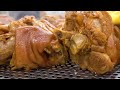 슈바인학센 Mass production! Crispy Fried Pork Legs (Schweinshaxe) Making Process - Korean food factory