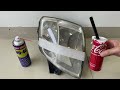 Genius Method! Will WD-40 or CocaCola be able to Polish Car Light to look Like New in a Few Minutes?