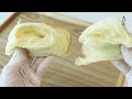 Amazing chewy texture! Chewy, moist milk bread recipe (measuring cup, hand kneading)