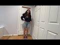 how to turn skinny jeans into wide leg shorts! (thrift flip/upcycle!)