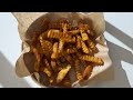Homemade Crispiest Crinkle Cut Fries with special masala mix!