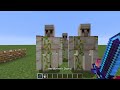 x100 minecraft swords and HEROBRINE and x200 iron golems combined in minecraft