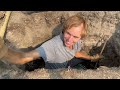 Digging Antique bottles from an 1800s Wild West era Saloon in Dazey, North Dakota parts 1 and 2