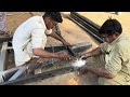 Manufacturing processes of solar panels trolley making by local workshop