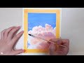 Soft sunset cloud | Watercolor painting process