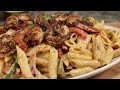 Jerk Shrimp Rasta Pasta Recipe | How To Make Shrimp Rasta Pasta