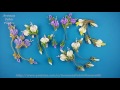 Ribbon flowers:simple&nice/Flores de cintas:bonito&sencillo/Цветы из лент:просто и красиво.МК