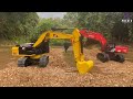 Story Line : RC Excavator Hitachi & CAT Making Estaury Remasted NEW