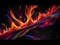 Colourful streams of fire, relaxing background video, screensaver (without sound), 2 hours