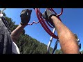 Lineman at work/ how to ride a Bike on Transmission Line/ broken line