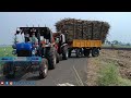 Omg 😓trolley palti in land overloading||Mahindra 555 di||mahindra 605 | stuck in deep mud #jcbvideo