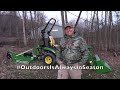 E19: John Deere 1025R and the Frontier RC2048 brush hog - Selecting the right size rotary cutter.