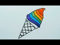 icecream drawing, painting & colouring for kids and toddlers_ child art