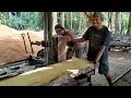 Ngeri..! Harga senilai emas permata kayu nangka besar lilitan±200cm proses gergaji di sawmill