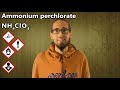 Ammonium perchlorate: NH4ClO4. Rocket fuel from construction foam!