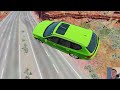 Small Cars on Big Car vs Slide Color with Portal Pool - Cars vs Deep Water - BeamNG.Drive #17