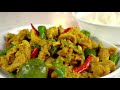 CHA KROEUNG | Yummy Herb Paste Chicken Stir Fry ឆាគ្រឿងសាច់​មាន់