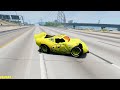 Epic Escape From The Lightning McQueen Head Eater | Car VS Lightning McQueen Head Eater BeamNG.Drive