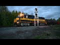 Alaska Railroad yard job switching out Univar and AK Steel in the midnight sun. Well clouds any way