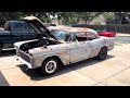 55 Chevy walk around and drag strip