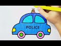 HOW TO DRAW POLICE CAR