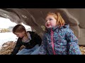FROZEN Snow PARK Rescue!! Adley and friend play floor is lava and review a new swing and slide!