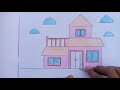 House drawing video | step by step how to draw house drawing video|