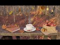 Fall Ambience ASMR Forest Sounds - Autumn Leaves Falling, Coffee Making Sounds