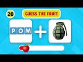 Can You Guess The Fruit And Vegetable By Emoji? 🍒🍎 | Emoji Quiz | Emoji Puzzles 2024