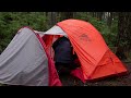 [4K] Rainy solo Camping ASMR | Msr access 4 season tent(1.6kg)& gear shed