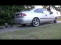 How to install a Trailer Hitch on a Honda Civic with aftermarket exhaust.