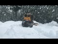 Antique CAT D4-7U Snow Plowing - Full Start Up