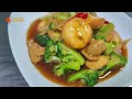 Tofu brokoli saos tiram, style restaurant | ala Nanang kitchen