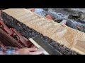 Harvesting an Apple Log on the Sawmill and finding Treasure under the bark