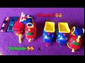 mainan seru kereta api warna-warni dan mobil-mobilan
