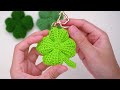 How to crochet |  Four Leaf clover crochet pattern | 编织四叶草，幸运一整年