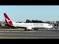 Hawaiian A330 is towed, American B777-300 & Qantas A330 (One World) departs Sydney on 34L