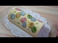 How to make macaron design Roll cake! | yunisweets Deco Roll