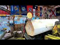 sawing a monster pine log # 408