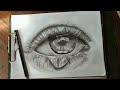 menggambar realistis mata dengan menggunakan pensil 2B