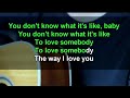 [Acoustic Karaoke] To Love Somebody - Bee gees