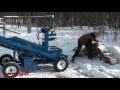 Commercial Wood Splitter Demo: Powersplit Self-Propelled Single Vertical Wood Splitter with Conveyor