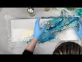 (817) Unbelievable DIY Mixed Media Ocean Inspired Wall Art with Acrylic Pour