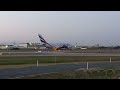 Emirates A380 A6-EOF landing on 19L Brisbane Airport