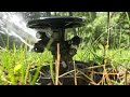 Slow-mo of Rainbird Maxipaw firing.