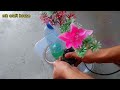 DIY-tabletop water fountain esy at home from  plastic bottle