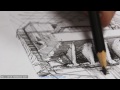 Architecture rough sketch drawing