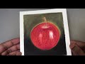 How to draw a realistic Apple - using Oil Pastels