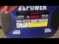 2000 Watt Yamaha Generator SC2000i - A-iPower Inverter From Coscto