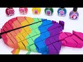 Satisfying Video l How to make Rainbow Ice Cream Cake With Kinetic Sand and Nail Polish Cutting ASMR